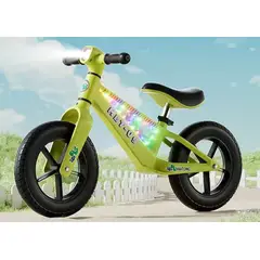 GENERICO - BICICLETA DE EQUILIBRIO CON LUZ LED - VERDE