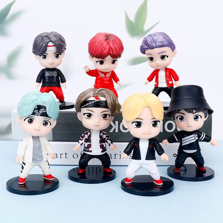 MUÑECO DE TU IDOLO DE BTS DE 7 PIEZAS ( PARA FANS DE ARMY)