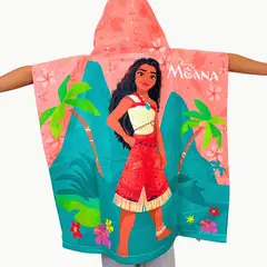 DISNEY CLASICOS - Toallas Infantil de Microfibra con Capucha - Moana 2