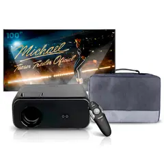 OWLENZ - Proyector Smart SD550 Enfoque Manual + Ecran 100 Pulgadas + Puntero Láser + Bolso de Transporte