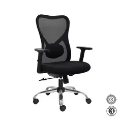 ALTHEA CONFORT - Silla Ergonómica Bug Gerente Cromado Negro