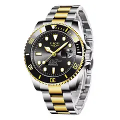 LIGE - Reloj LIG-5 Hombre Acero Negro