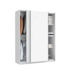 GENERICO - Ropero Fazana Melamina Corredizo - Blanco