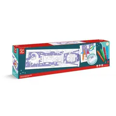 HAPE - Rollo de papel continuo para colorear modelo castillo con marcadores