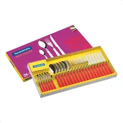 TRAMONTINA - Juego De Cubiertos New Kolor 23199 X 24 Piezas