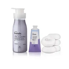 NATURA - Crema hidratran corporal y jabon y crema de manos algodon Tododia