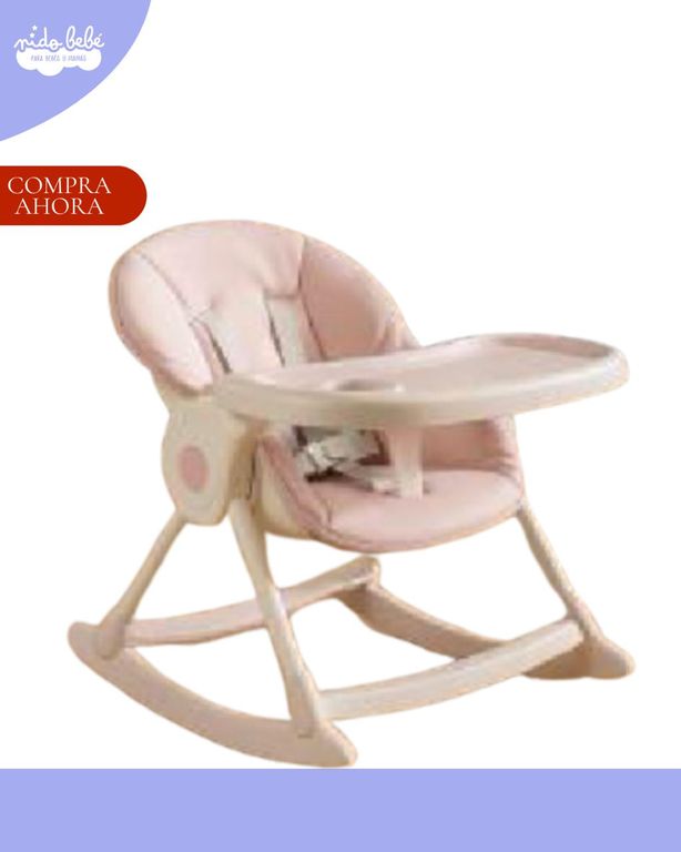 SILLA DE COMER / MECEDOR 2 EN1 PARA BEBÉ ESTILO NORDICO - COLOR LILA BABAY
