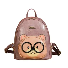 GENERICO - MOCHILA BEAR CUERO OSITO ROSA PU