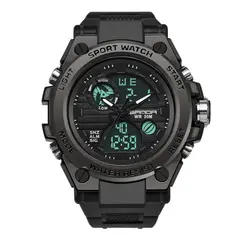 SANDA - Reloj Militar SAN-1 Hombre Deportivo Negro