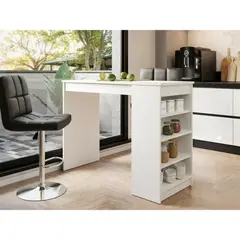 R&R MUEBLES - Mesa Barra Desayunador Kenichi Blanco