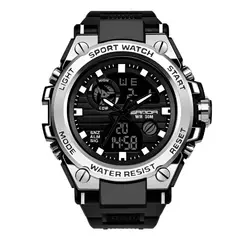 SANDA - Reloj Militar SAN-2 Hombre Deportivo Negro