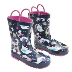 GENERICO - BOTAS DE LLUVIA LODO AGUA UNICORNIO AZUL