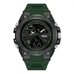 SANDA - Reloj Militar SAN-9 Hombre Deportivo Verde