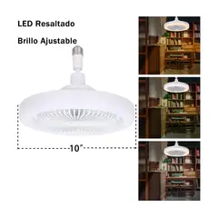 GENERICO - Lampara led circular con ventiladora