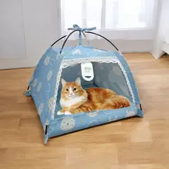 GENERICO - CASA CARPAS PARA MASCOTAS - TALLA L - CELESTE