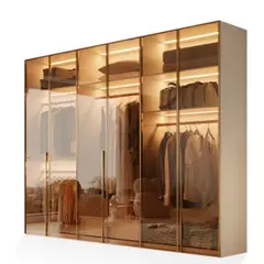 GENERICO - Ropero Bol Melamina - Capri y Vidrio Incoloro