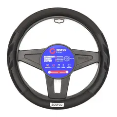 SPARCO - Forro De Timón Deportivo Panal De Abeja Latex Negro