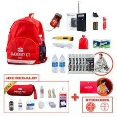 EMERGENCY KIT PERU - Mochila de Emergencia Equipada Office Lite (Hasta 6 Personas)