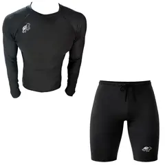 AQUA&MODA - CONJUNTO DE LICRA NEGRO PARA NATACIÓN Y PLAYA CON PROTECCIÓN UV AQUAMODA TORTG1 CLAQNTTGLBR REFLEC