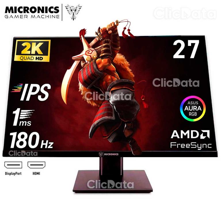 Monitor Matrix Gaming 27 pulg QHD (2560 x 1440) IPS, 180HZ, 1MS, AMD FreeSync, RGB