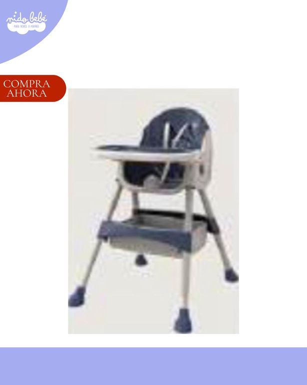 SILLA DE COMER PARA BEBÉ ESTILO NORDICO - COLOR AZUL