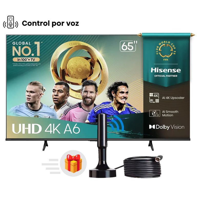 Televisor 65 UHD 4K Smart Tv 65A6NV + Antena Digital