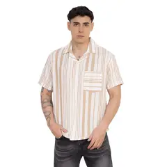 NEW YORK STARS - Camisas New Stars de Lino- Camello