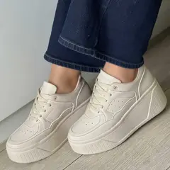 GENERICO - ZAPATILLA HUESO PEXI PLATAFORMA PARA MUJER