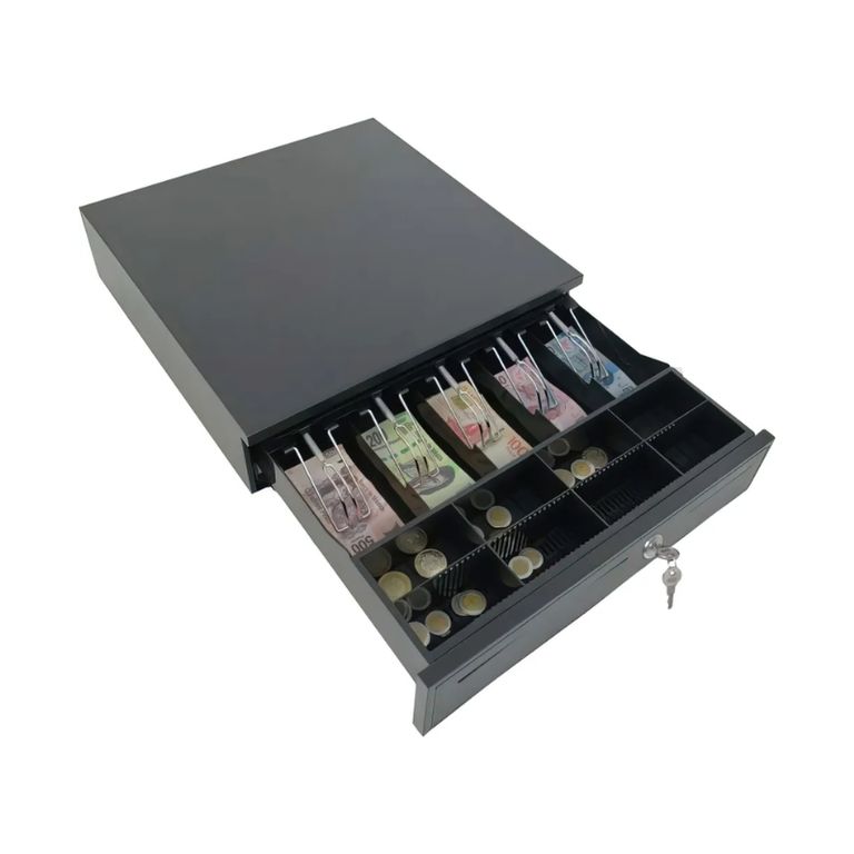 Gaveta de dinero ADV-6406 5 ranuras, RJ11, Negro
