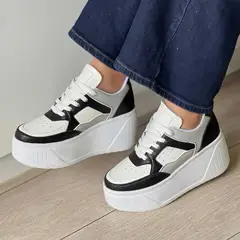 GENERICO - ZAPATILLA PARA MUJER BLANCO ALTO TENDENCIA IRLAND
