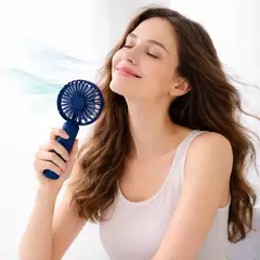 GENERICO - Ventilador Personal Azul Portátil USB Con Soporte Para Celular