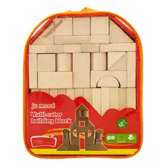 GENERICO - Mochila con Bloques de Construcción de Madera 39 Piezas