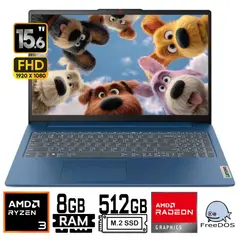 LENOVO - Laptop Slim 3 15AMN8 AMD Ryzen 3 7320U Ram 8Gb SSD 512 Gb 15.6"FHD FreeDos
