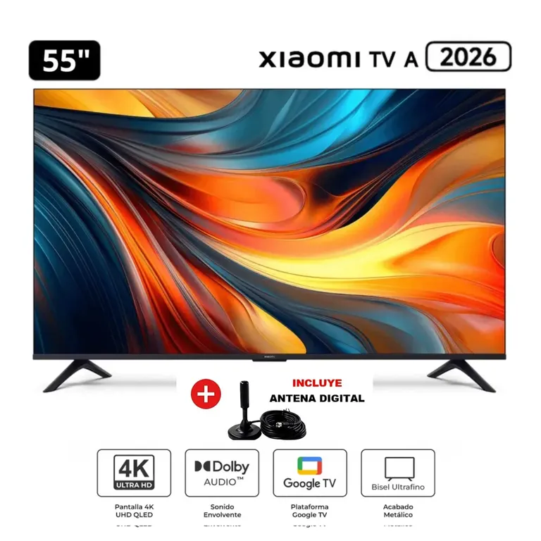 Televisor 55 UHD 4K 2026 + Antena Digital