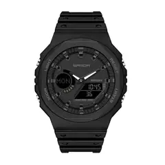 SANDA - Reloj SAN-22 Hombre Deportivo Negro