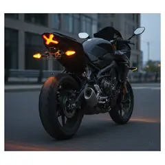 GENERICO - Direccional Led Para Moto 2 Funciones Ambar + Fijo 12V 2Pcs