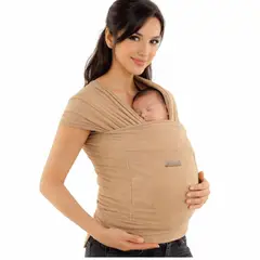 CERDITA - FULAR PARA BEBÉ CON BOLSILLO COLOR BEIGE