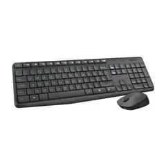 LOGITECH - Combo teclado y mouse inalámbrico MK235 negro