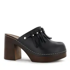 ECCO - Zueco Casual Cuero Mujer Negro Triana08