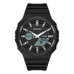SANDA - Reloj SAN-30 Hombre Deportivo Negro