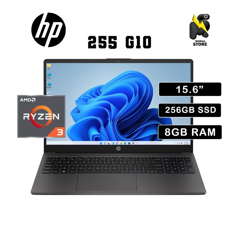 LAPTOP 255 G10/ AMD RYZEN 3 7320U/ 256 GB SSD/ 8GB RAM /15.6 HD