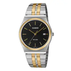 CASIO - MTP-B145D RELOJES PARA HOMBRE ACERO INOXIDABLE PLATEADO DORADO - CAS-226