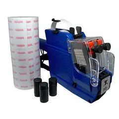 GENERICO - Combo Pistola Fechadora MX-6600 para Producción y Vencimiento con 10 Rollos y 3 Tintas