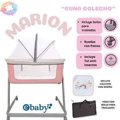 EBABY - CUNA CON COLECHO MARION - ROSADO
