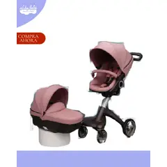 KIDS - COCHE DE PASEO MULTIFUNCIONAL 2 EN 1 COLOR ROSADO