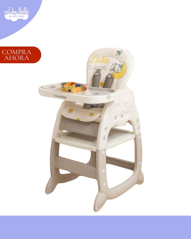 SILLA DE COMER PARA BEBÉ - COLOR GRIS