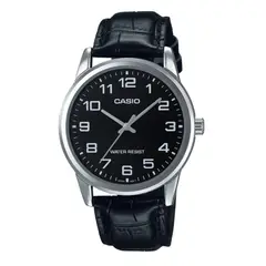 CASIO - MTP-V001 RELOJES PARA HOMBRE CUERO NEGRO - CAS-229