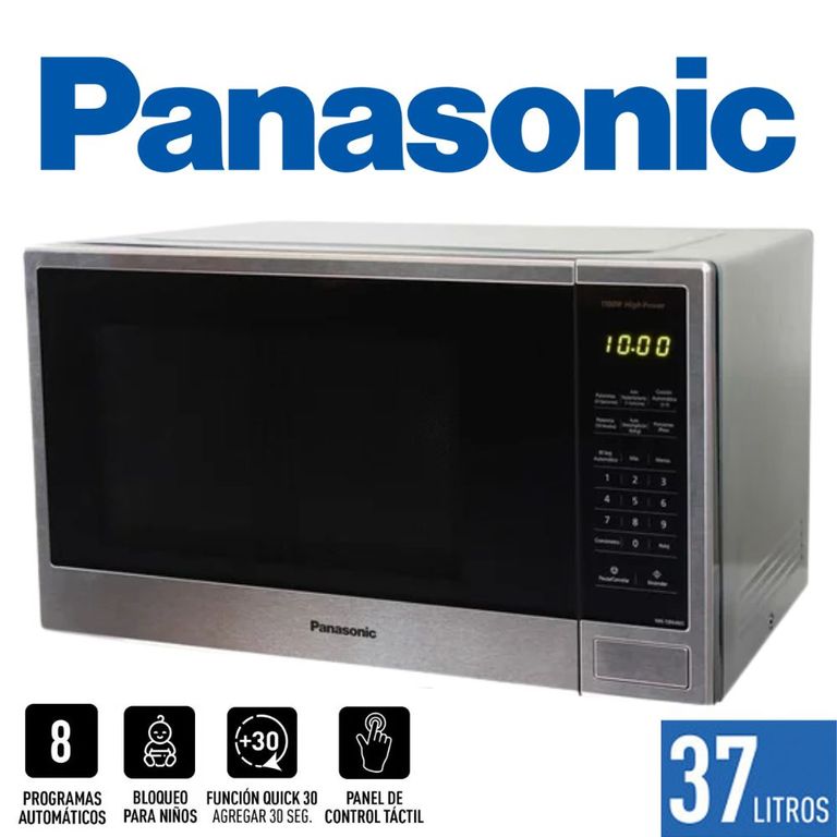 HORNO MICROONDAS 37LT COLOR PLATEADO MOD NN-SB646SRPK