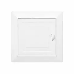 GENERICO - Tapa de Registro 25 x 25 cm Blanca Autoadhesiva con Puerta