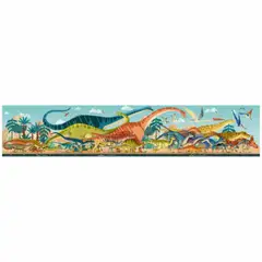 JANOD - Puzle Panoramico Dino - Rompecabezas infantil de 100 piezas - 100 cm
